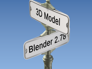 Retro Street Sign 3D Model