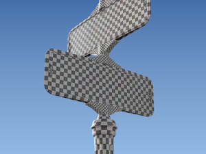 Retro Street Sign 3D Model