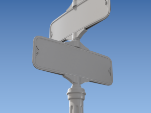 Retro Street Sign 3D Model