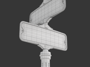 Retro Street Sign 3D Model