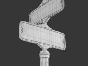 Retro Street Sign 3D Model