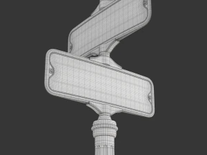 Retro Street Sign 3D Model