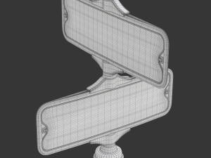 Retro Street Sign 3D Model