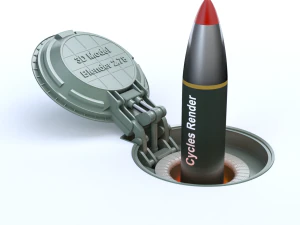 Silo de m&iacute;sseis Modelo 3D