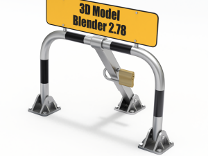 Parking Barrier 3D Model
