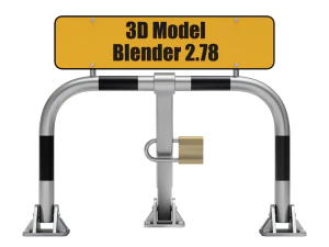 停车栏杆 3D 模型