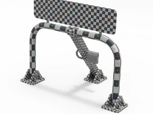 停车栏杆 3D 模型