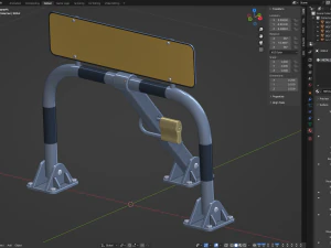 停车栏杆 3D 模型