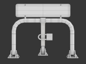 停车栏杆 3D 模型