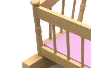 Wooden Cradle 3D Модель