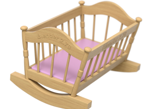 Wooden Cradle 3D Модель