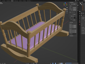 Wooden Cradle 3D Модель