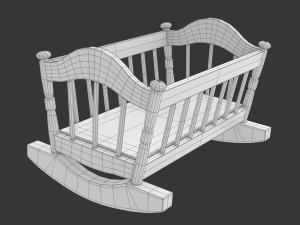 Wooden Cradle 3D Модель