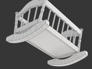 Wooden Cradle 3D Модель