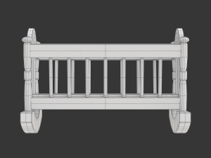 Wooden Cradle 3D Модель