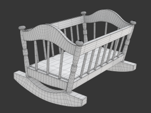 Wooden Cradle 3D Модель