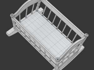 Wooden Cradle 3D Модель