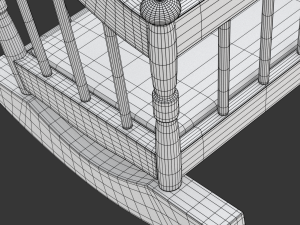Wooden Cradle 3D Модель