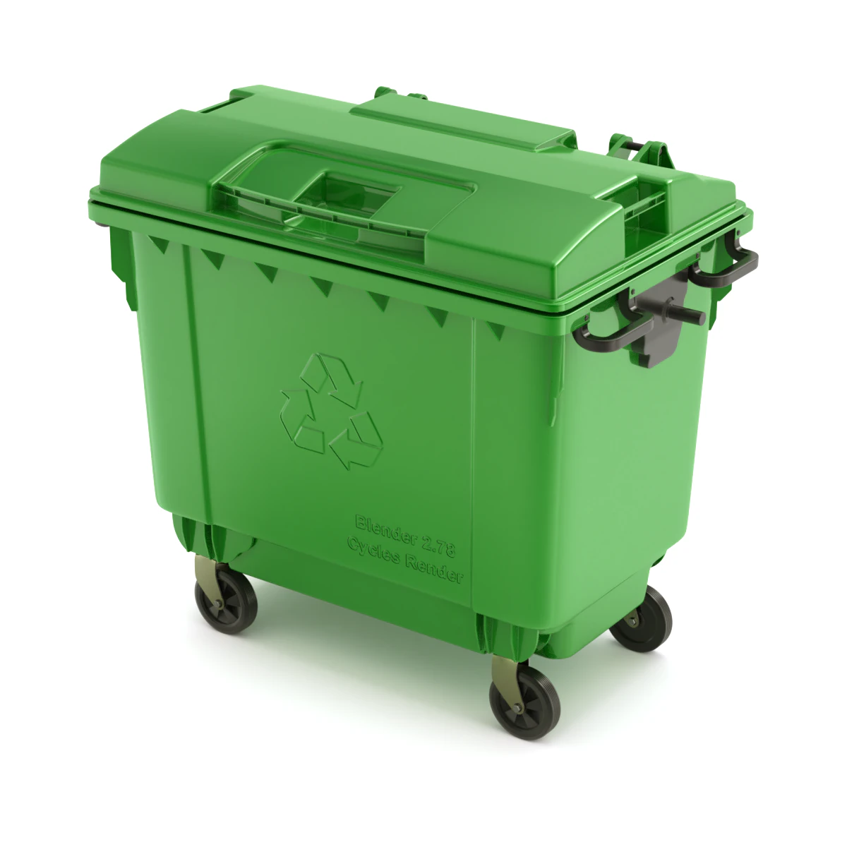 Trash Container 3D Model .c4d .max .obj .3ds .fbx .stl .blend 