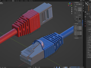 Ethernet RJ-45 Plug Model 3D