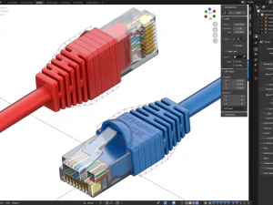 Wtyczka Ethernet RJ-45 Model 3D