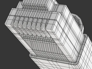 Wtyczka Ethernet RJ-45 Model 3D