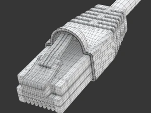 Wtyczka Ethernet RJ-45 Model 3D