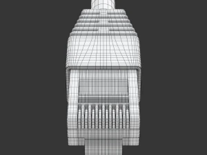 Wtyczka Ethernet RJ-45 Model 3D