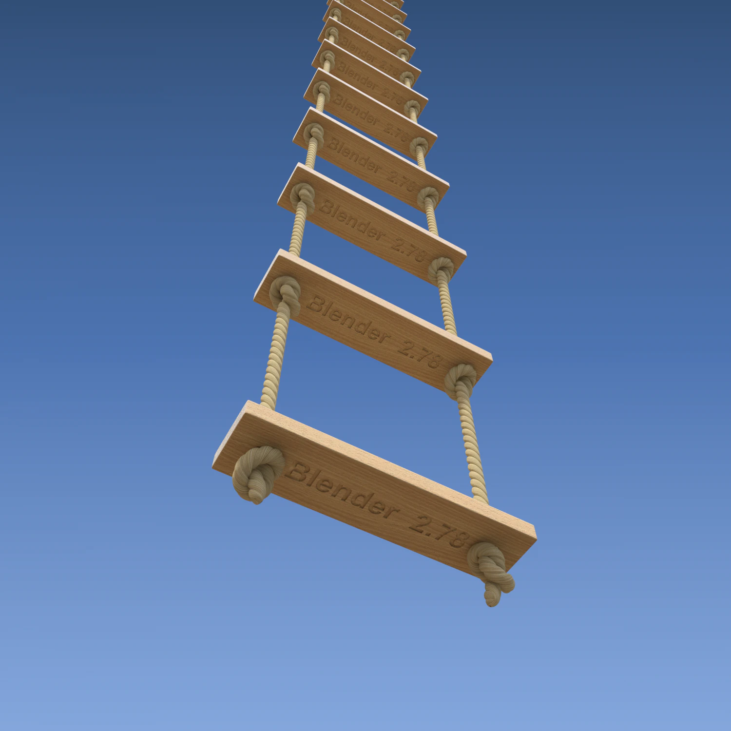 Rope Ladder 3D Model .c4d .max .obj .3ds .fbx .stl .blend 