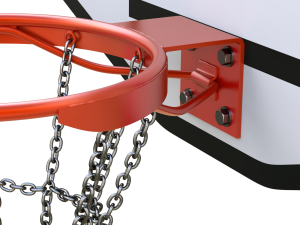 Basketball Hoop With Chain Net 3D Model