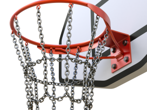 Basketball Hoop With Chain Net 3D Model