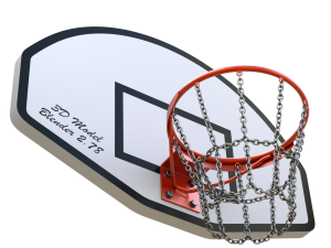 Basketball Hoop With Chain Net 3D Model