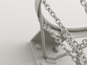 Basketball Hoop With Chain Net 3D Model