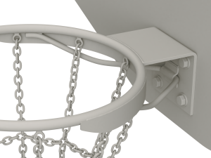 Basketball Hoop With Chain Net 3D Model