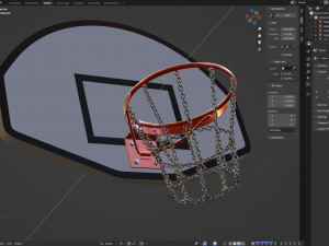 Basketball Hoop With Chain Net 3D Model