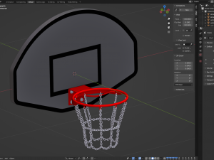 Basketball Hoop With Chain Net 3D Model