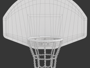 Basketball Hoop With Chain Net 3D Model