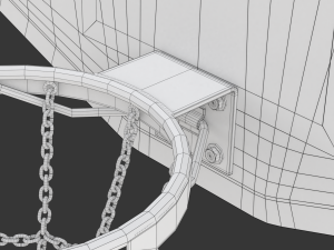 Basketball Hoop With Chain Net 3D Model