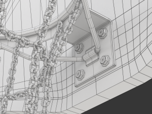 Basketball Hoop With Chain Net 3D Model