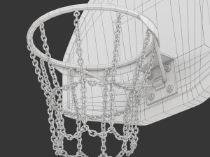 Basketball Hoop With Chain Net 3D Model