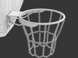 Basketball Hoop With Chain Net 3D Model