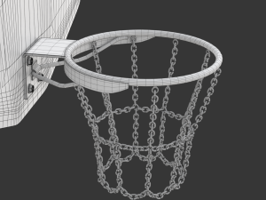 Basketball Hoop With Chain Net 3D Model