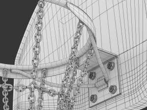 Basketball Hoop With Chain Net 3D Model