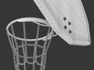 Basketball Hoop With Chain Net 3D Model