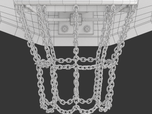 Basketball Hoop With Chain Net 3D Model