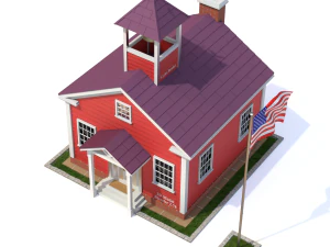 Maison d'&eacute;cole Modèle 3D
