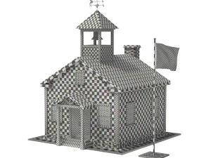 Maison d'&eacute;cole Modèle 3D