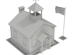 School House Modelo 3D