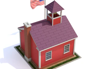 Maison d'&eacute;cole Modèle 3D