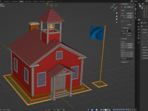Maison d'&eacute;cole Modèle 3D